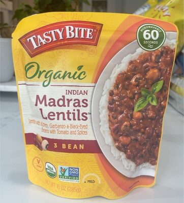 Organic 3 Bean Mild Indian Madras Lentils