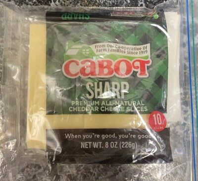 Sharp Premium Cheddar Cheese Slices, Sharp