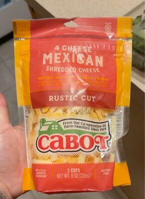 4 Cheese Mexican Monterey Jack Queso Asadero Cheddar Rustic Cut Shredded Cheese, 4 Cheese Mexican