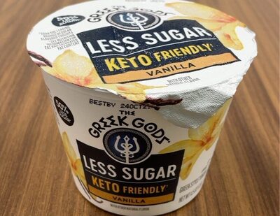 Vanilla Flavored Less Sugar Keto Friendly Greek Style Yogurt, Vanilla
