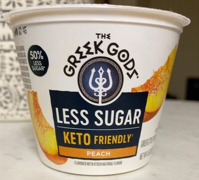 Peach Flavored Less Sugar Keto Friendly Greek Style Yogurt, Peach