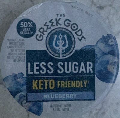 Blueberry Flavored Less Sugar Keto Friendly Greek Style Yogurt, Blueberry