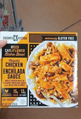 Chipotle Chicken In An Enchilada Sauce Riced Cauliflower Bistro Bowls