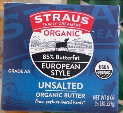 Unsalted European Style Butter, Unsalted
