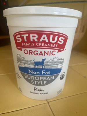 Plain Organic European Style Non Fat Yogurt, Plain