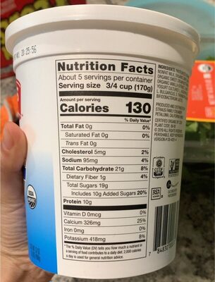 Vanilla Organic European Style Non Fat Yogurt, Vanilla