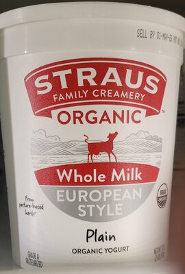 Plain Organic European Style Whole Milk Yogurt, Plain