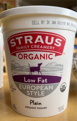 Plain Organic European Style Low Fat Yogurt, Plain