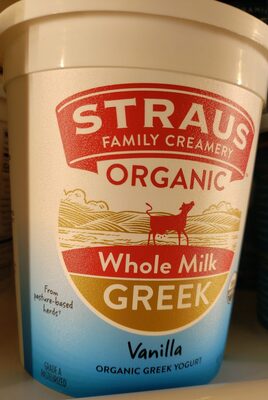 Vanilla Organic Greek Whole Milk Yogurt, Vanilla