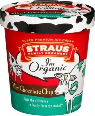 Mint Chocolate Chip Organic Peppermint, Chocolate & A Hint Of Vanilla Super Premium Ice Cream, Mint Chocolate Chip