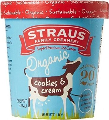 Cookies & Cream Gluten-Free Cookies Blended Into Sweet Cream Super Premium Ice Cream, Cookies & Cream