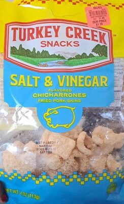Salt & Vinegar Chicharrones Fried Pork Skins, Salt & Vinegar