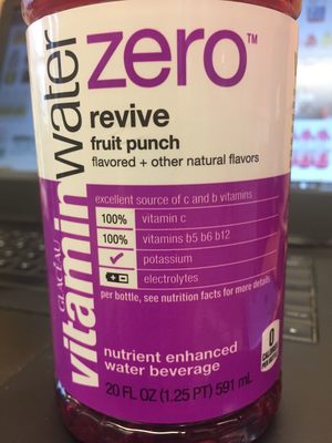 Glaceau, Vitaminwater Zero, Water Beverage, Fruit Punch, Fruit Punch