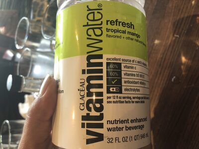 Refresh Tropical Mango Flavored Nutrient Enhanced Water Beverage, Refresh Tropical Mango