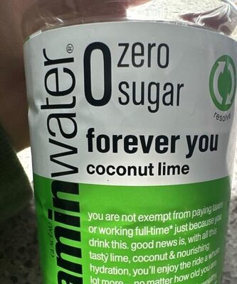 Zero Sugar Coconut Lime Nutrient Enhanced Water Beverage, Coconut; Lime