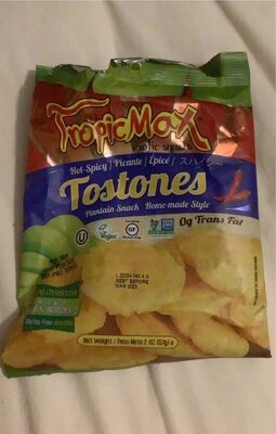 Hot-Spicy Home-Made Style Tostones Plantain Snack, Hot-Spicy, Home-Made Style