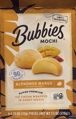 Mango Mochi Premium Ice Cream Wrapped In Sweet Rice Dough, Mango