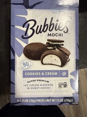 Cookies & Cream Wrapped In Sweet Mochi Ice Cream, Cookies & Cream