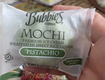 Pistachio Mochi Premium Ice Cream Wrapped In Sweet Rice Dough, Pistachio