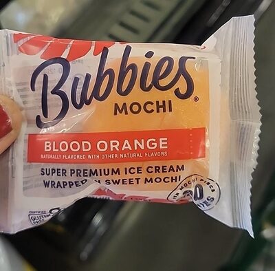 Blood Orange Mochi Premium Ice Cream Wrapped In Sweet Rice Dough, Blood Orange