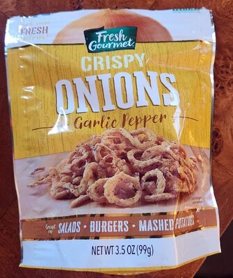 Garlic Pepper Crispy Onions, Garlic Pepper