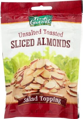 Unsalted Toasted Sliced Almonds Salad Topping, Unsalted Toasted