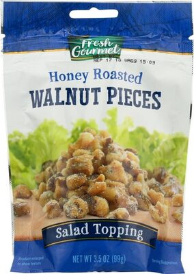 Honey Roasted Walnut Pieces Salad Topping, Honey Roasted