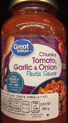 Chunky Tomato, Garlic & Onion Pasta Sauce, Chunky Tomato, Garlic & Onion
