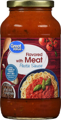 Flavored With Meat Pasta Sauce, Meat