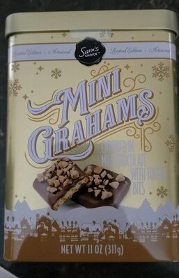 Mini Grahams Enrobed In Milk Chocolate With Toffee Bits, Mini Grahams