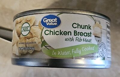 Chunk Chicken Breast With Rib Meat In Water, Water