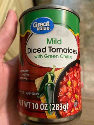 Mild Diced Tomatoes With Green Chilies, Mild With Green Chilies
