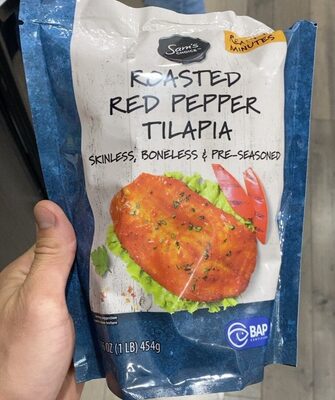 Roasted Red Pepper Boneless, Skinless, Pre-Seasoned Tilapia, Roasted Red Pepper