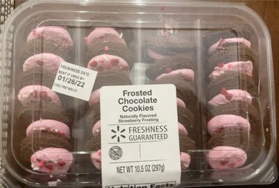 Strawberry Frosting Flavored Frosted Chocolate Cookies, Strawberry Frosting