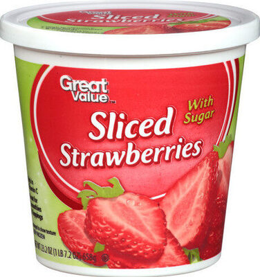 Sliced Strawberries With Sugar