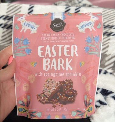 Easter Bark Flavored Creamy Milk Chocolate Peanut Butter Thin Bark With Springtime Sprinkles, Easter Bark