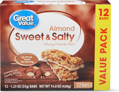 Sweet & Salty Almond Chewy Granola Bars, Sweet & Salty