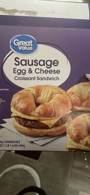 Sausage, Egg & Cheese Croissant Sandwich, Sausage, Egg & Cheese