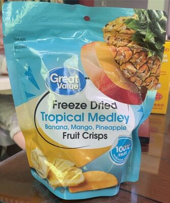 Tropical Medley Banana, Mango, Pineapple Freeze Dried Fruit Crisps, Tropical Medley