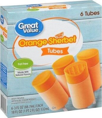 Orange Sherbet Tubes, Orange