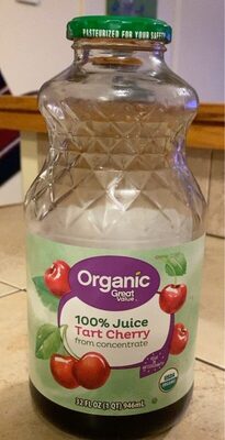 Tart Cherry Organic Juice, Tart Cherry