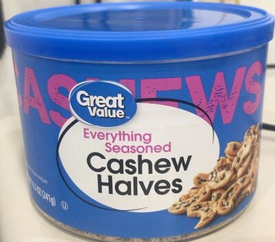 Everything Bagel Seasoned Cashew Halves, Everything Bagel Seasoned