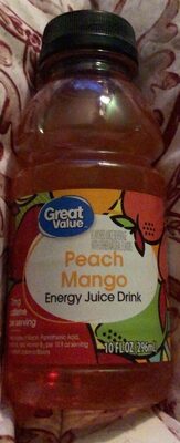 Peach Mango Energy Juice Drink, Peach Mango