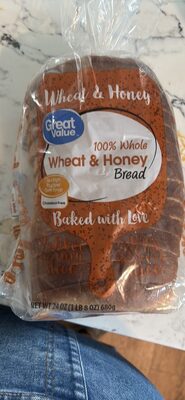 100% Whole Wheat & Honey Bread, 100% Whole Wheat & Honey