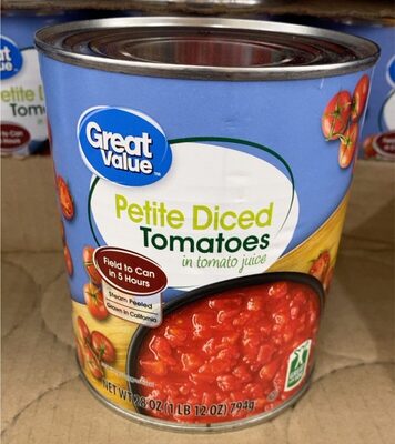 Petite Diced Tomatoes In Tomato Juice, Tomato Juice