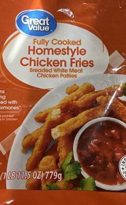 Homestyle Chicken Fries Fully Cooked, White Meat Chicken Pattie Fritters, Homestyle