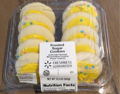 Frosted Sugar Flavored Cookies Marshmallow Frosting Peeps Inspired, Frosted Sugar