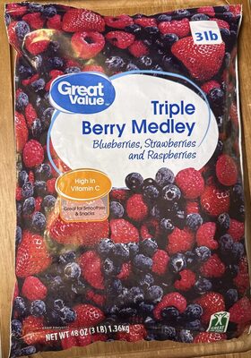 Triple Berry Blend Blueberries, Strawberries And Raspberries, Triple Berry Blend