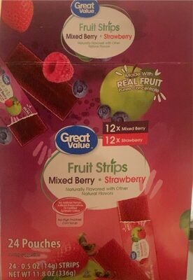 Fruit Strips, Mixed Berry, Strawberry