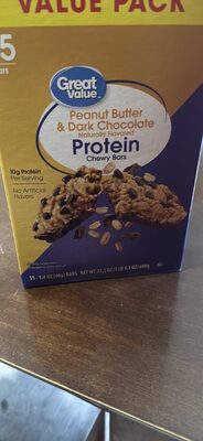 Peanut Butter & Dark Chocolate Protein Chewy Granola Bars, Peanut Butter & Dark Chocolate